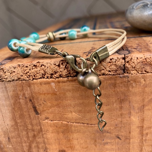 ✨VINTAGE BOHO CERAMIC STRING BRACELET/ANKLET - Picture 5 of 8